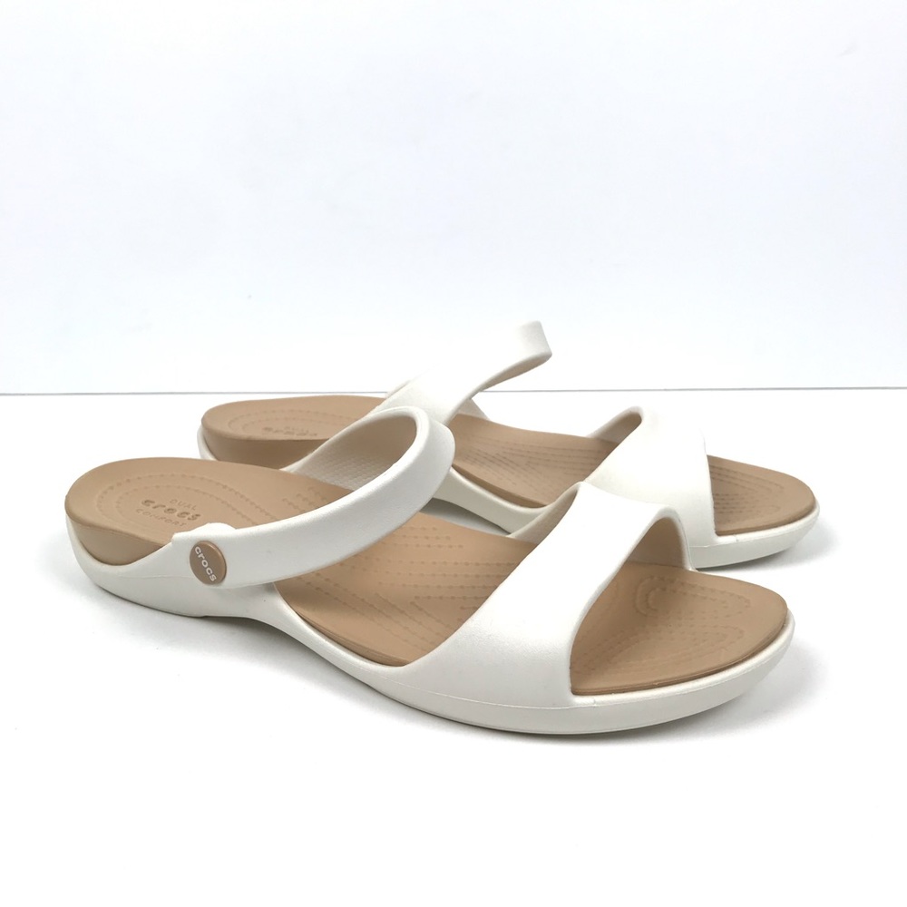 Crocs Off White Cleo Sandal Size 9